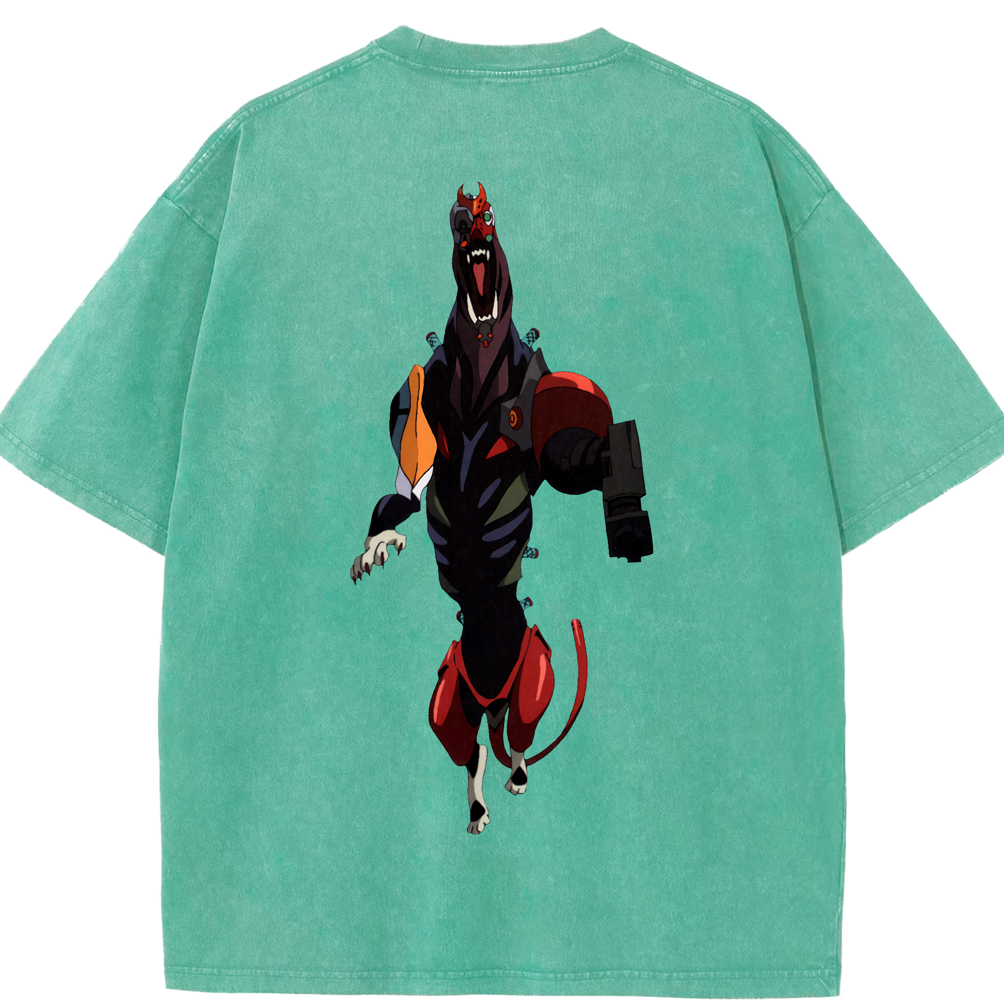 （画像用） EVA 新世紀エヴァンゲリオン 綿100% ヴィンテージ風 半袖Tシャツ（背面プリント）